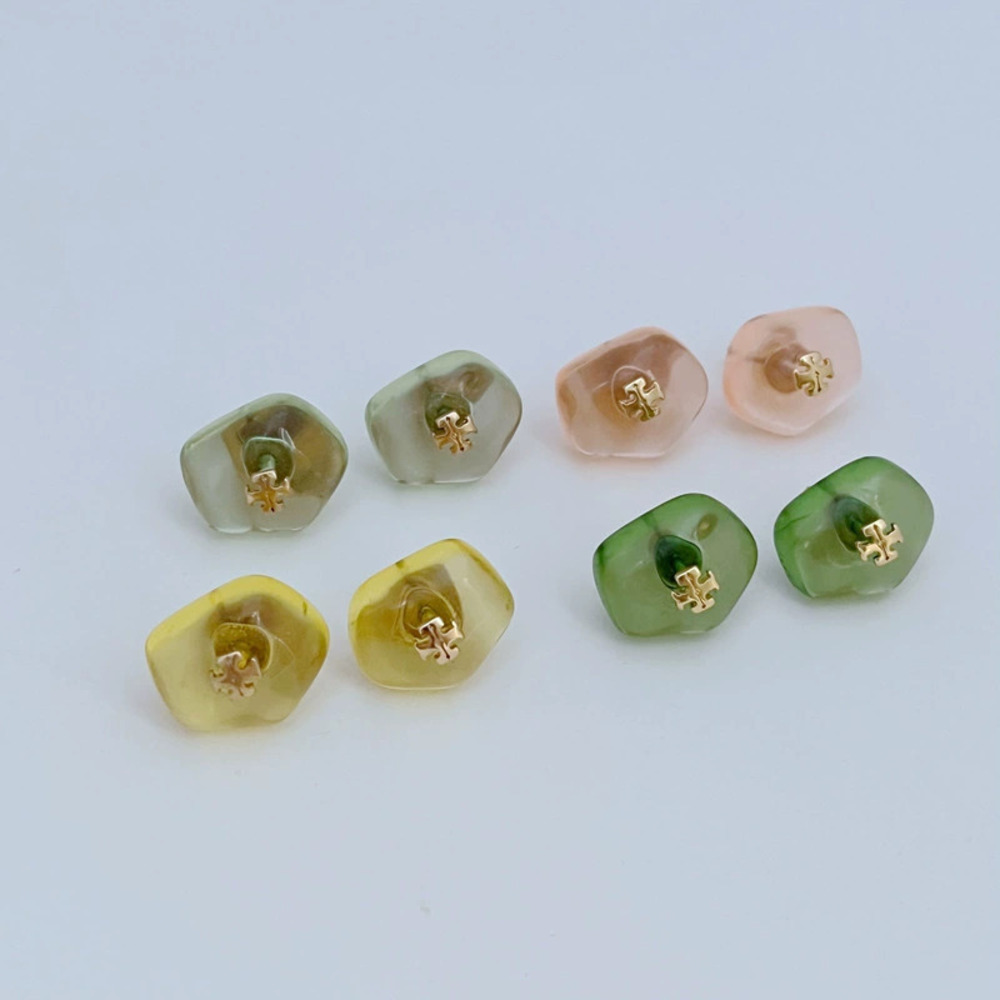 Tory Burch Candy Irregular Acrylic Stud Earrings